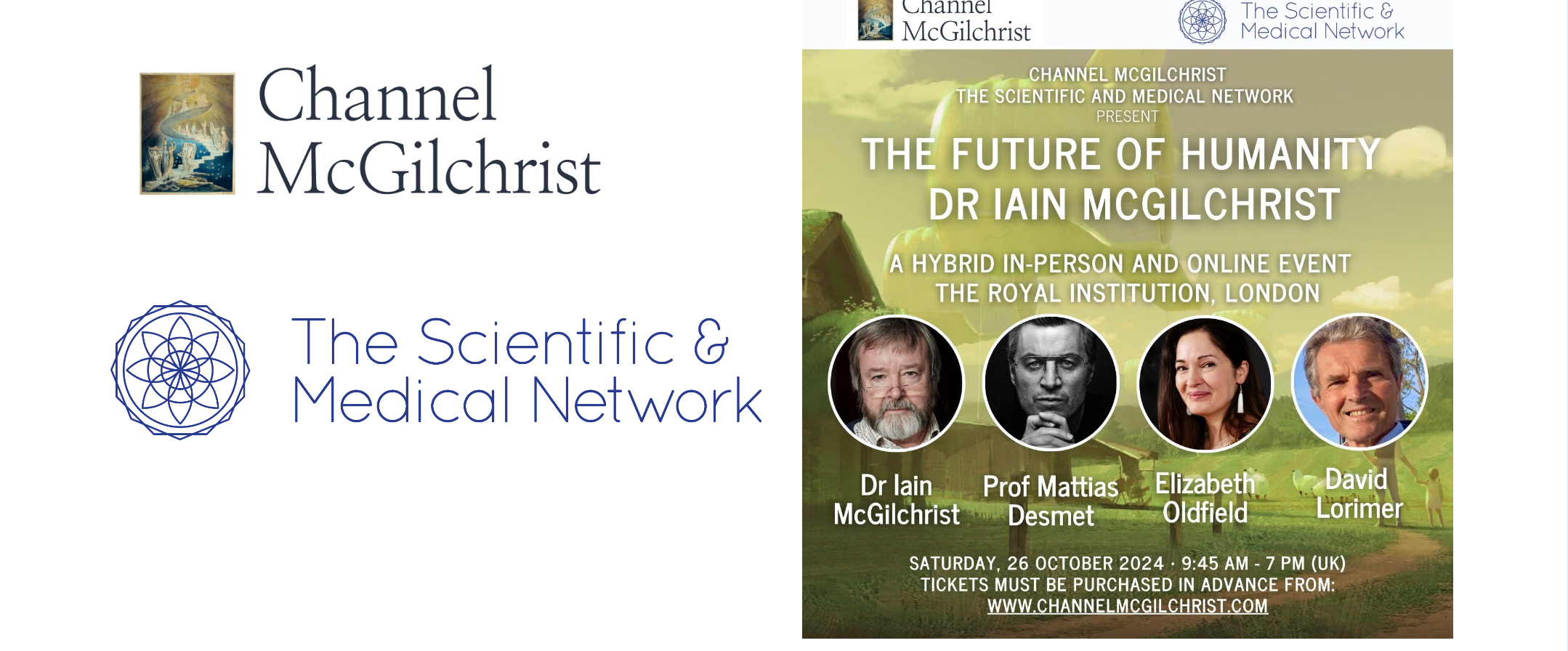 The Future of Humanity – Dr Iain McGilchrist: In person event at The Royal Institution in London