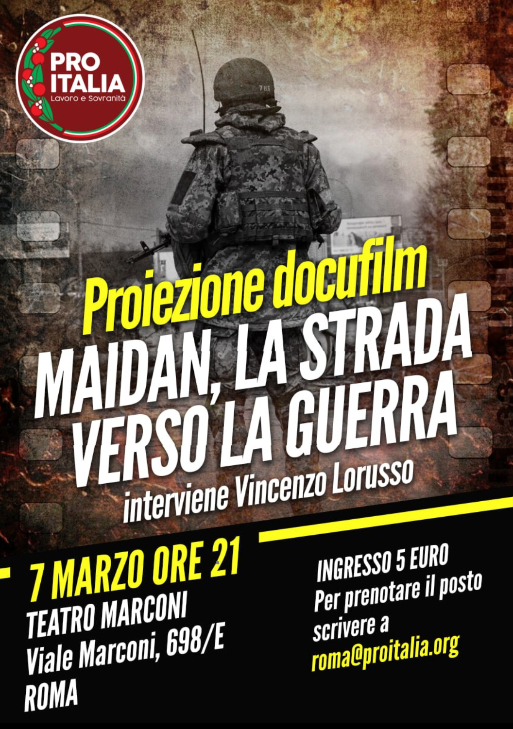 Proiezione docufilm: MAIDAN, LA STRADA VERSO LA GUERRA