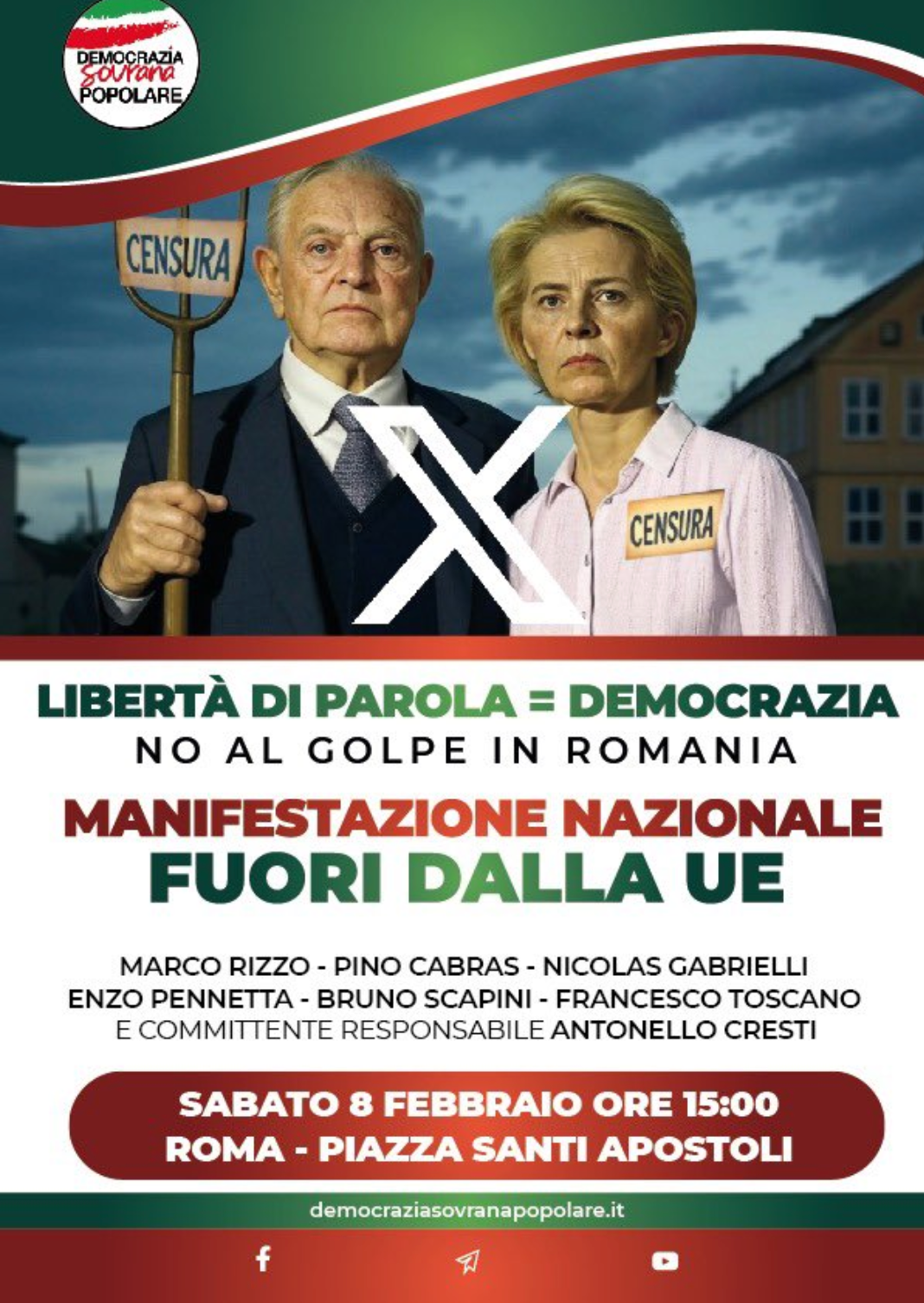 Libertà di parola = democrazia - no al golpe in Romania