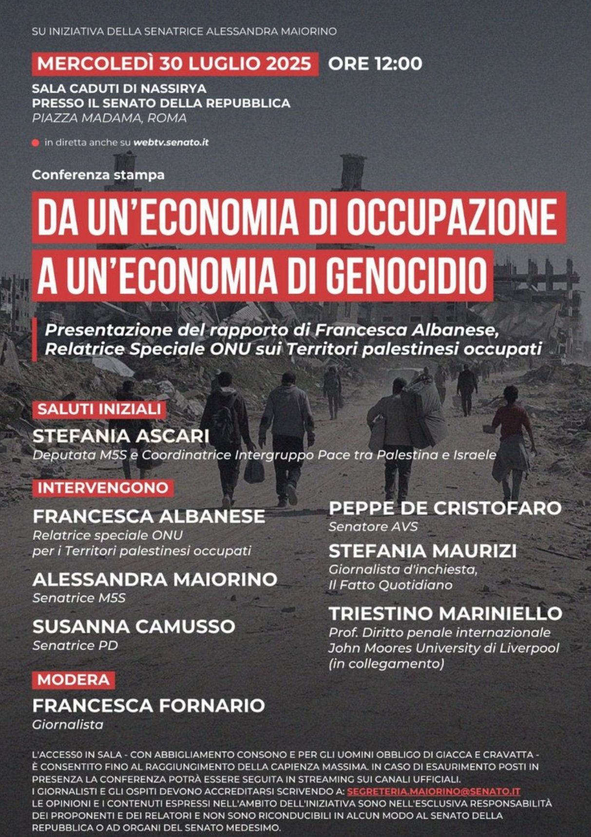 Da Un'Economia di Occupazione a Un'Economia di Genocidio