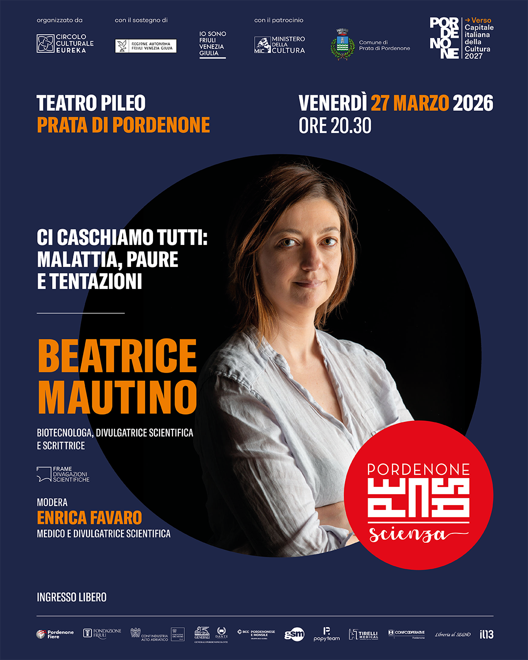 Ci caschiamo tutti: malattia, paure e tentazioni. Beatrice Mautino a PordenonePensa 2026